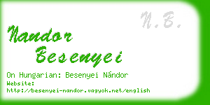 nandor besenyei business card